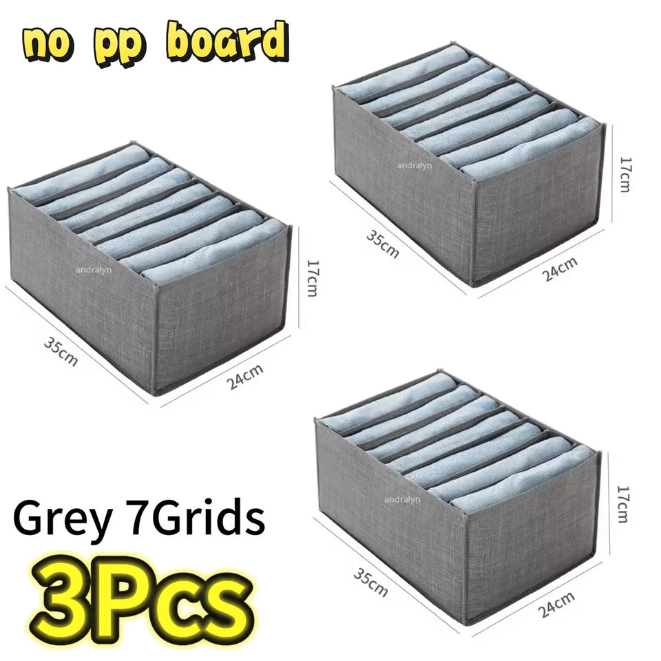 Closets Clothes Organizer Pants Jeans Storage Box Cabinet Drawer Organizer Underwear Socks T-Shirt Wardrobe Storage Organizers