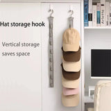Closet Hat Rack Over the Door Hat Rack Hanging Hat Racks with Clip Buckle Baseball Caps Rack Hat Organizer Cap Rack Closet Door