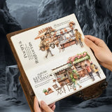 Coffee Bazaar Series Sticker Pack 6 Coffee Shop Diorama Themes 15Pcs Journal Decor for Cafe Lovers