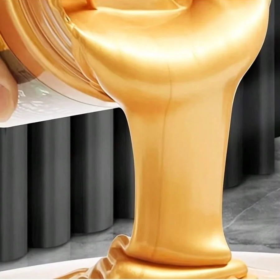 50/100/300ml Golden Acrylic Paint Metal Pearlescent Hand-painted Gypsum Glue Waterproof and Non-fading DIY Painted Paint