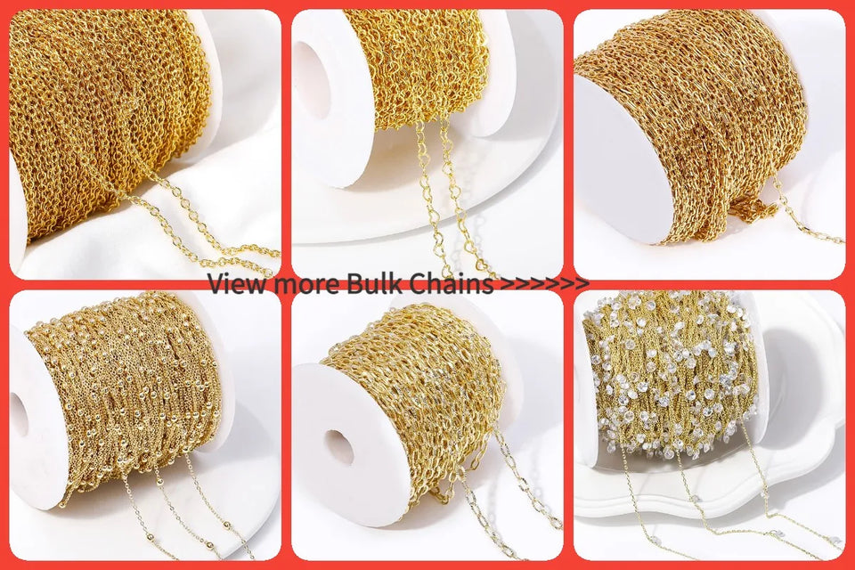 18k Gold Plated Spacer Beads For Bracelet Making,Separators For Beads,Jewelry Fittings,DIY Jewellery Making Supplies Wholesale