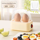 Electric Egg Boiler Automatic Cooker Rapid Egg Boiler Breakfast Machine Multi-Function Egg Cooker 2 Eggs Portable Food Steamer