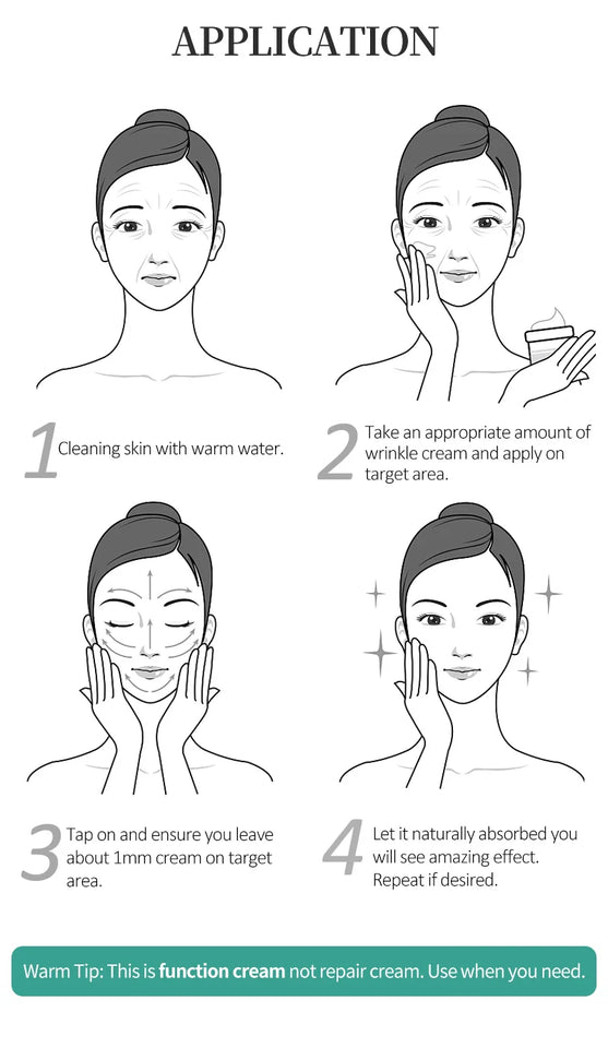 5 Seconds Instant Wrinkle Remover Face Cream Eye Firming Anti Aging Lifting Moisturizing Facial Cream Remove Fineline Skin Care