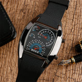 Barrel shaped Men's watch Fashion Sport LED Dashboard Pattern Dial Digital Wrist Watch Gift Digital LED Sports Watch Gifts Mens