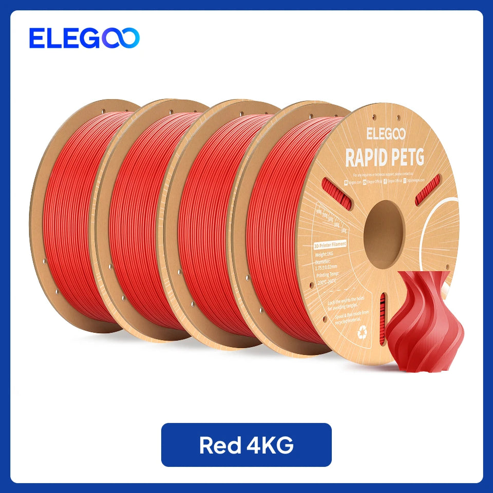 ELEGOO Rapid PETG Filament 1.75mm 1KG,High Speed 30-600mm/s 3D Printer Filament 1kg Fits for Most FDM 3D Printers