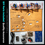 DIY Black Robotic Arm Construction Kit - Learn Welding, Basic Electronics, Circuit Design & Control, Perfect for STEM Projects, Maker Education, Beginners Tech Gift