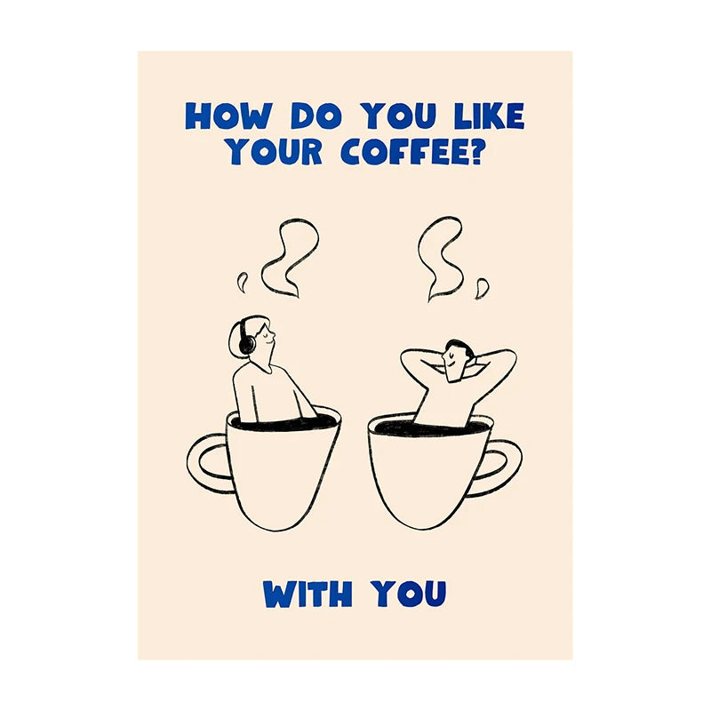 Coffee Diver Poster Coffee Canvas Painting Trendy Kitchen Gallery Print Wall Art Picture for Home Decoration Coffee Lover Gift