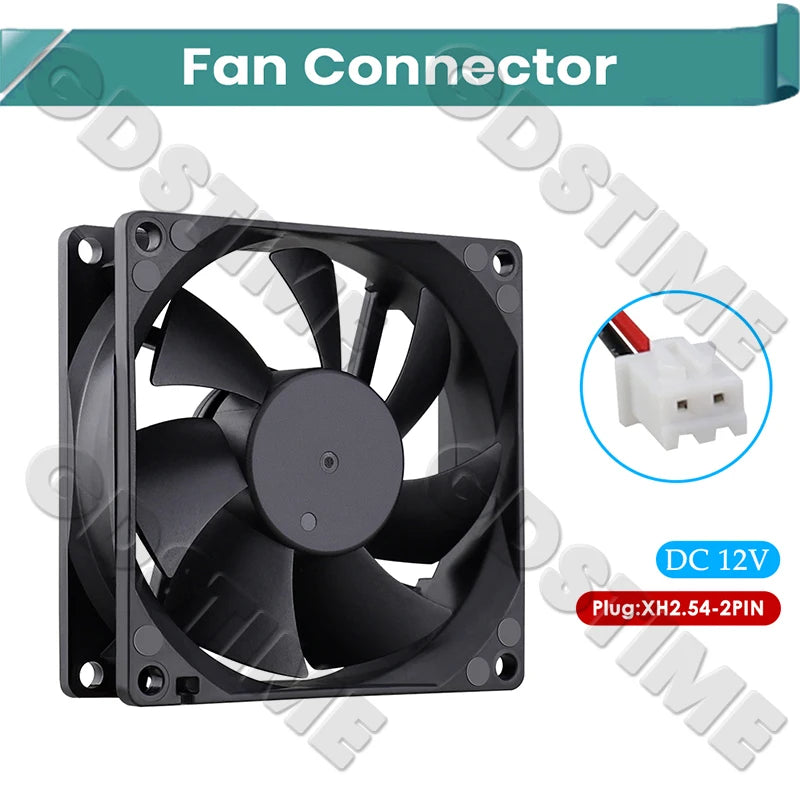 Gdstime DC 5V 12V 24V Fan 80mm*25mm PC CPU Cabinet Cooler Fan 8025 Dual Ball Axial Cooling Fan for Computer Case&Laptop Cooling