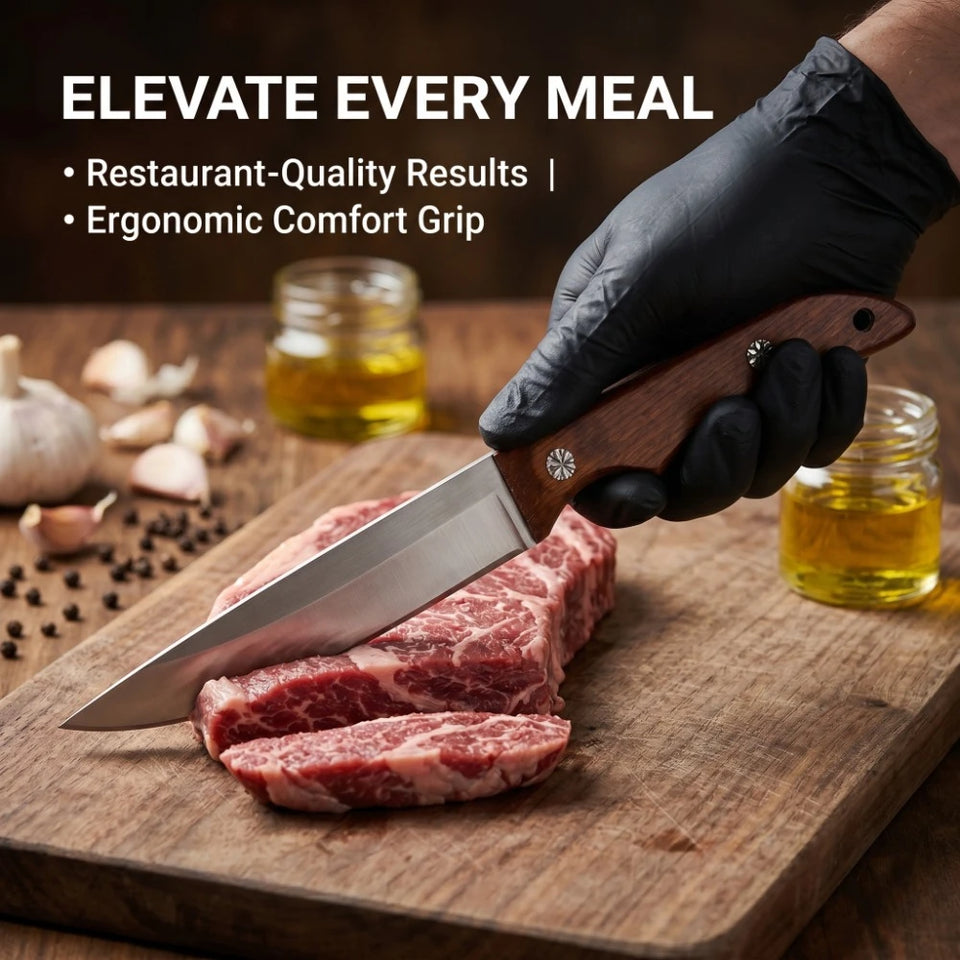 New Multi-Purpose Chef Knife Ultra-Sharp – Stainless Steel Ergonomic Wood Handle with Cover for Home & Commercial Cooking