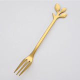 6Pcs Stainless Steel Tea Forks Gold Silver Cake Fork Snack Salad Coffee Fruit Fork Mirror Cutlery Tableware Set Kitchen Utensils