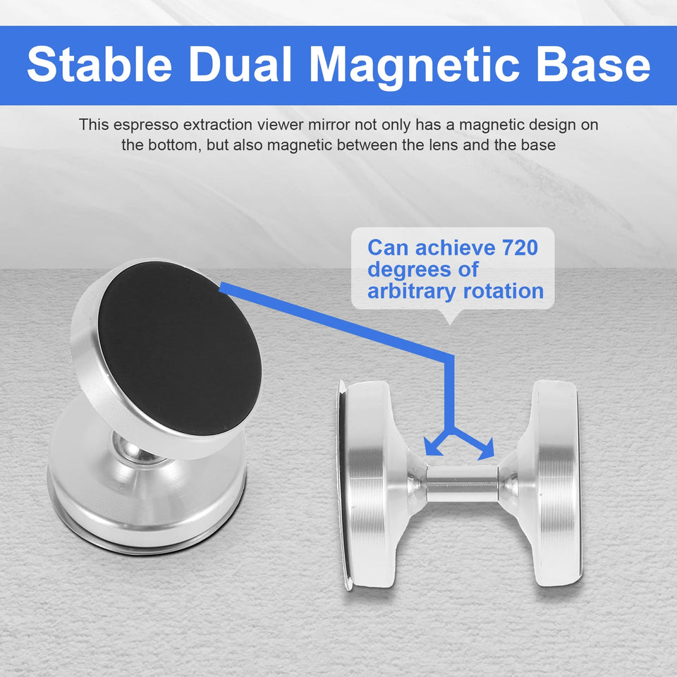 Coffee Extraction Observation Mirror With Magnetic Attraction Espresso Shot Mirror Multi Directional Rotation Coffee Machine Acc