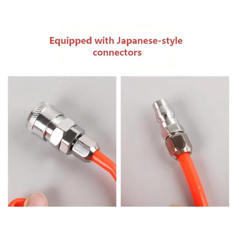 Heavy-Duty Pneumatic Straight Pipe Air Compressor Hose with Quick Connector – Ideal for Tools, Garden Gear & More