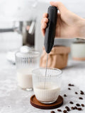 Stainless Steel Electric Milk Frother Handheld Coffee Frothing Wand With 10000 RPM Portable Latte Cappuccino Foamer AA Battery
