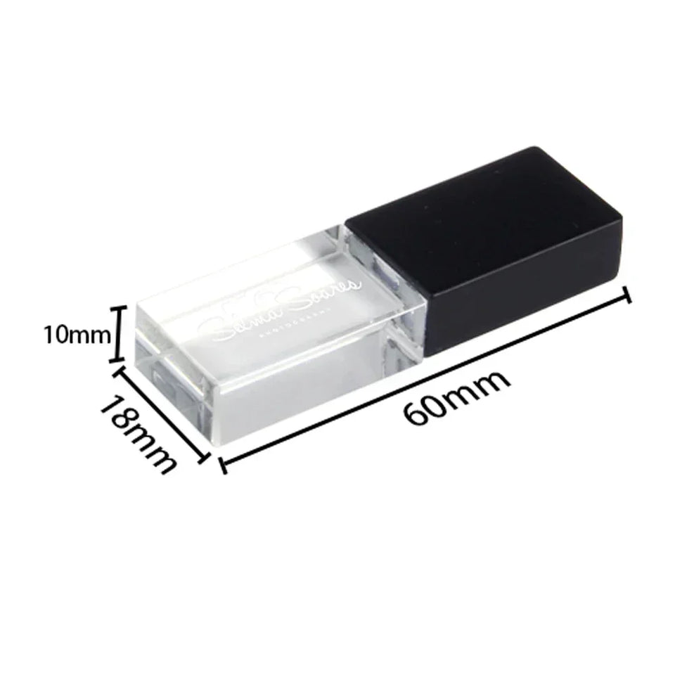 10PCS LOT High-speed Crystal USB Flash Drives 128GB Free Logo Pendrive 64GB Memory Stick 32GB 4GB Iron Box high-capacity U Disk