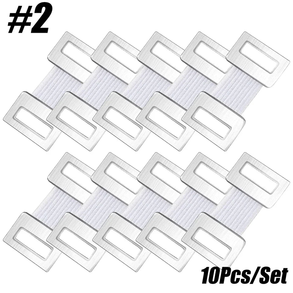 10/20/30Pcs Replacement Elastic Bandage Wrap Stretch Metal Clips Fixation Clamps Hooks First Aid Kit for Sport White/Coffee