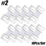 10/20/30Pcs Replacement Elastic Bandage Wrap Stretch Metal Clips Fixation Clamps Hooks First Aid Kit for Sport White/Coffee