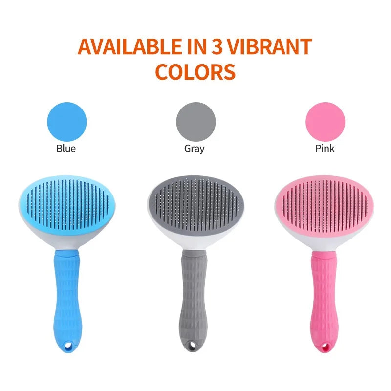 Pet Hair Remover Comb One Click Self Cleaning Brush for Dogs Cats Grooming Tool Effectively Remove Loose Floating Fur Shedding