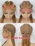 KIMA New Arrival 26 Inches Braided Wigs Synthetic Lace Front Hair Wig With Baby Hair for Black Women