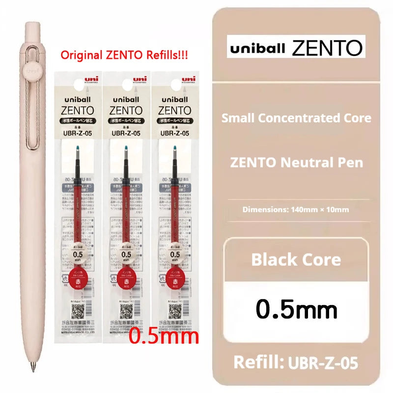 Uni-ball ZENTO Click Gel Pen,0.38/0.5/0.7mm Various Colors Water-based pen With Ergonomic Grip Smooth Writing for School&Office