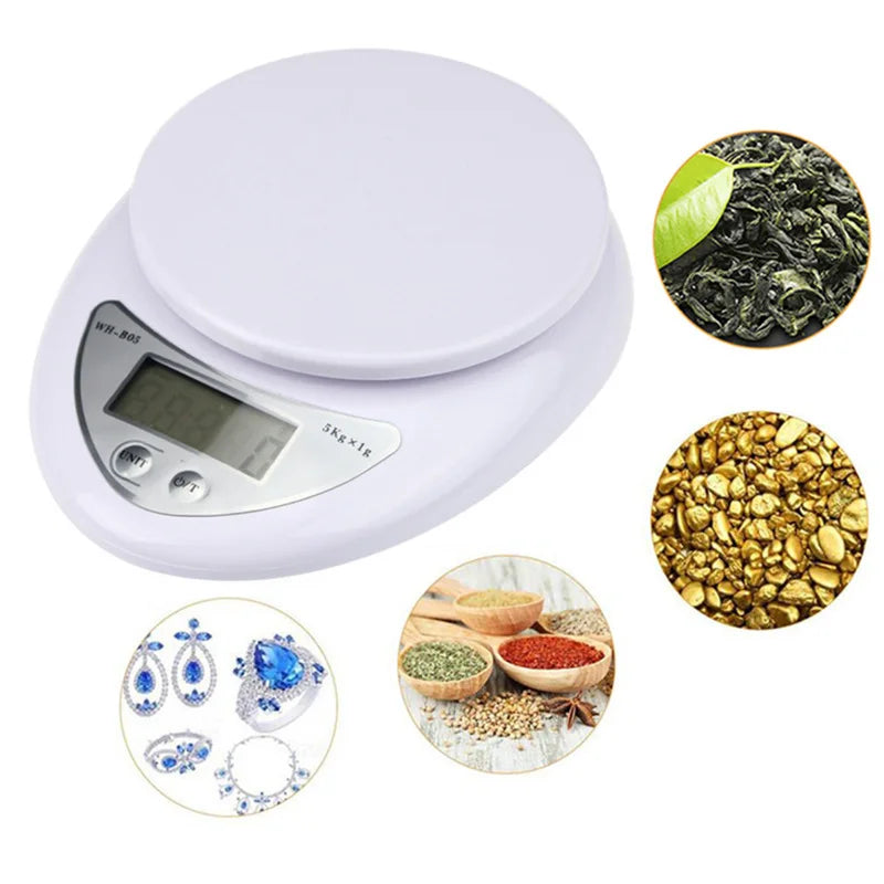Electronic Scale 1g/5kg Portable Digital Scale Food Balance Measuring Weight Kitchen Scales Small Scale Weighing In Grams