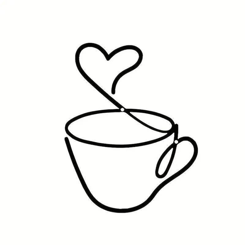 1/3pcs of Creative Coffee Wall Hangings, Coffee Shop Decorations, Interior Wall Decorations, Wall Hanging Iron Paintings
