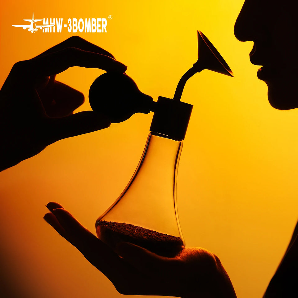 MHW-3BOMBER Coffee Aroma Bottle Coffee Display Jar Glass Creative Fragrance Bottle Coffee Aroma Display Coffee Accessories