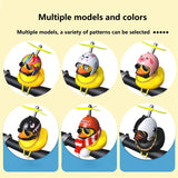 Bicycle Bell Black/Yellow Duck Cartoon Little Ducks Helmet Head Light Shining Duck Bicycle Bells Handlebar Bicycle Accessories
