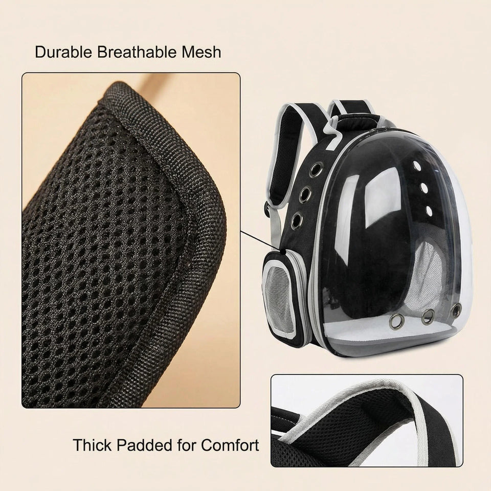 Portable Transparent Pet Cat Carrier Clear Dome Space Capsule Pet Carrying Bag Breathable Cat Backpack Vet Visit
