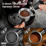 Coffee Enthusiast Set, 5PC Espresso Kit with Distributor, Tamper Leveler, WDT Tool, and Dosing Funnel, Suitable for 51/53/58 mm