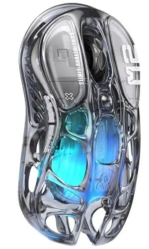 GravaStar Mercury M2 Wireless Gaming Mouse 26000 DPI PAW3395DM Sensor 79g Lightweight Hollowed-Out Design 5 Programmable Buttons