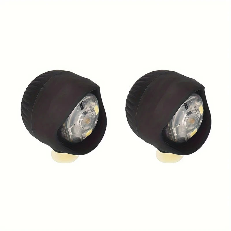 2PCS Shoe Lights PVC LED Headlight Shoe Charms Accessories for Night Rides Outdoor Activities Slipper Button 3 Lighting Modes
