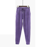 Thickened Gold Velvet Long Sleeved Hooded Sweatshirt with Lace Up Leg Ties Two Elegant Women's Pants Set Tracksuits