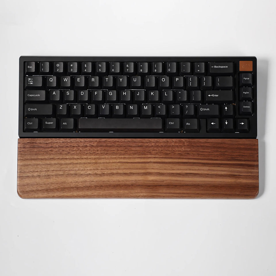 CHOSFOX Wooden Keyboard Wrist Rest Walnut Mouse Pad Solid Mouse Pad Wrist Support Anti-Slip Base Mechanical Keyboard Wrist Rest