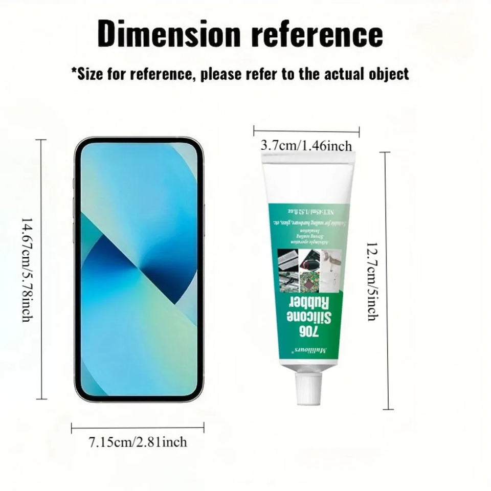 Electronic Waterproof Sealant 706 Silicone Rubber Paste Semi Transparent Insulation Anti Leakage Adhesive Fixing Glue