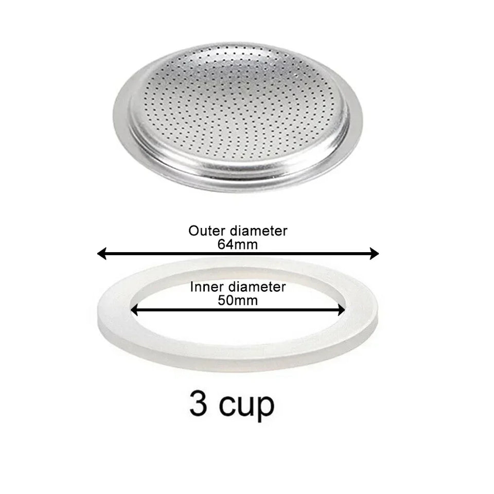 Coffee Rubber Sealing Ring Gasket Washer Gasket Replacenent Cups Rings For Moka Pot Espresso Coffee Makers Kitchen Supplies