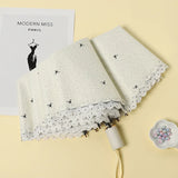 Women's Umbrella Lace Fashion Folding Umbrella Sunshade Umbrella Wind and Rain Resistance Travel Foldable Portable Student Gift