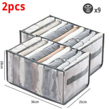 Closets Clothes Organizer Foldable Clothing Underwear Jeans Storage Box Drawer Organizer with Handles Wardrobe OrganizersDivider