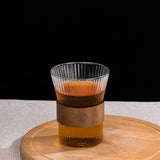 Glass Coffee Mug Japanese Style  Walnut Cup SleeveTransparent Kawaii Cup Coffeeware Beautiful Tea Mugs Beer Mug Cute Mug