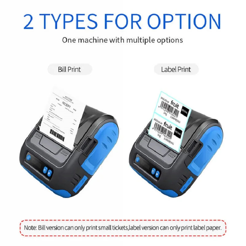 MHT-P29L Milestone Bluetooth 80mm Usb Thermal Receipt Printer Mini Tag Barcode Sticker Printer Receipt Printing Machine