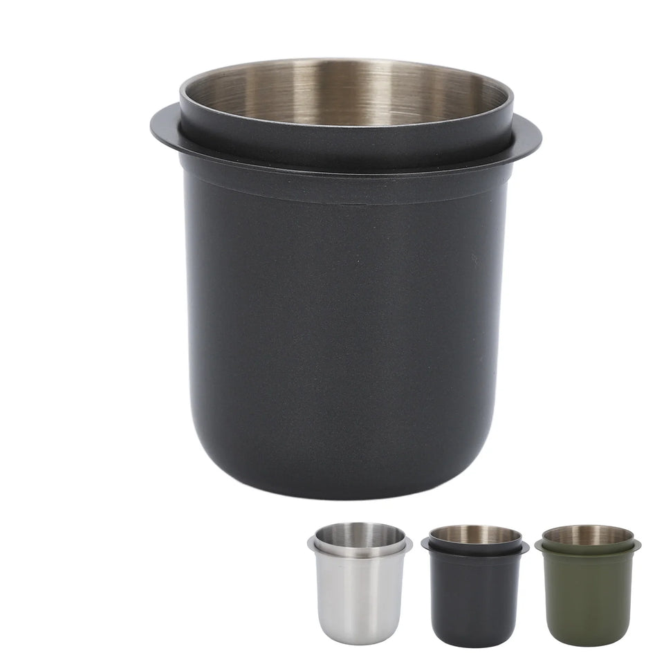 Coffee Dosing Cup 150ml 58mm Stainless Steel Coffee Dosing Cup Powder Feeder Part for Espresso Machine Coffeeware Accessories