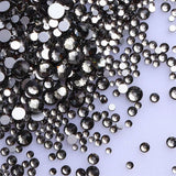 1440Pcs Mix Size Glass Flatback Rhinestone Glitter Crystal AB Round Diamond Non Hotfix Glue On Stone for DIY Nail Art Decoration