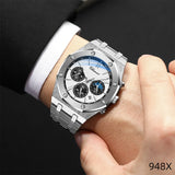 CHENXI Business Quartz Man Wristwatch Multi-function Luminous Calendar Men's Watches Waterproof Chronograph Stop Watch