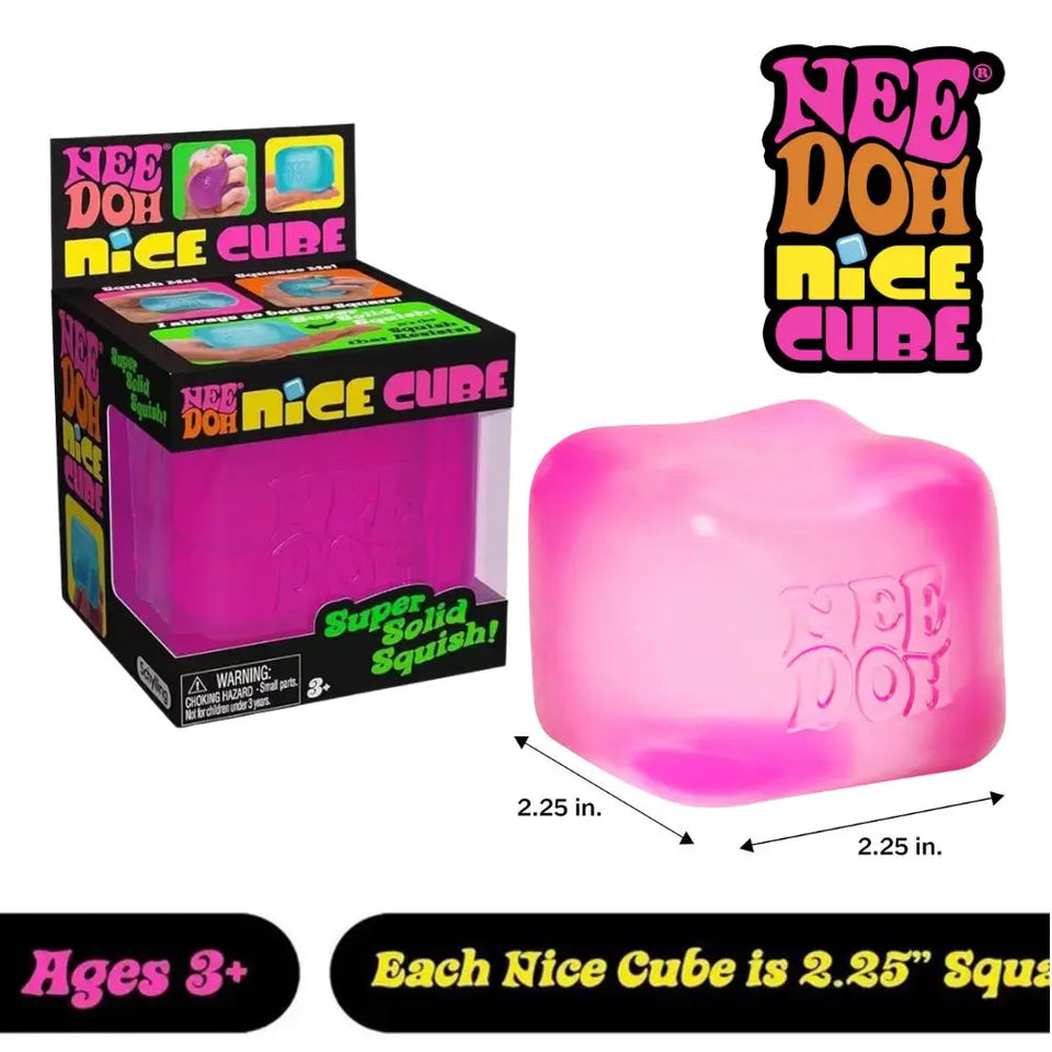 -2026 Hot NeeDoh Nice Cube 2.25" Super Solid Squish Sensory Squeeze Toy Stress Anxiety Relief Calming Fidget Toy for Kids Adults