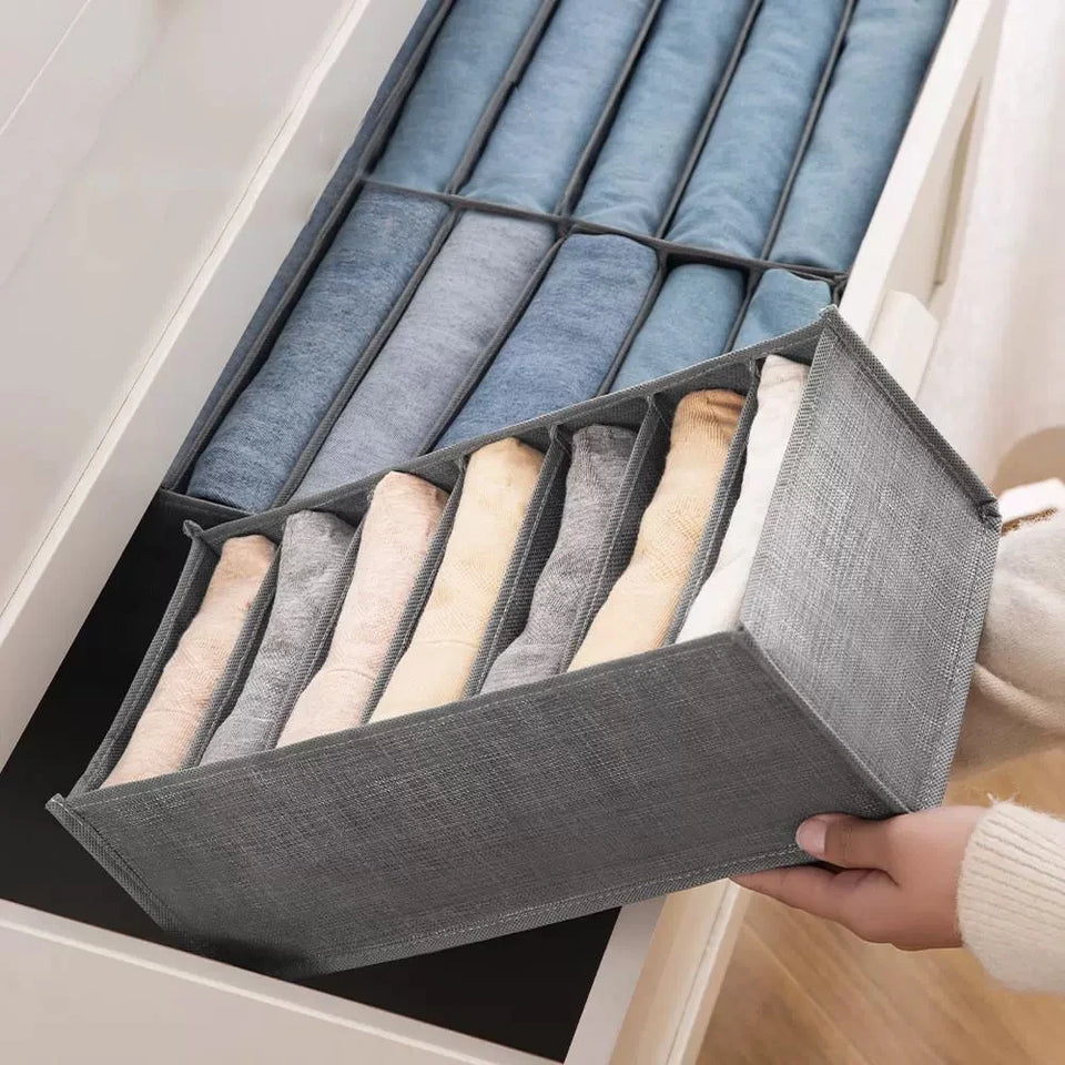 Closets Clothes Organizer Foldable Clothing Underwear Jeans Storage Box Drawer Organizer with Handles Wardrobe OrganizersDivider