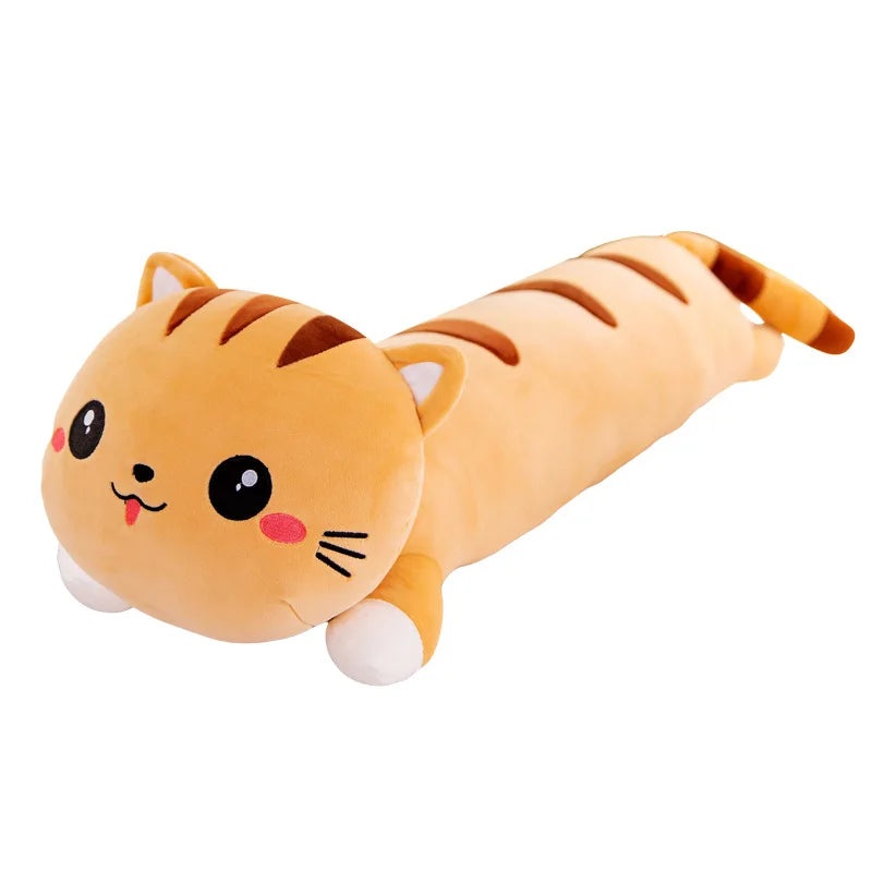 15 Styles 50-150cm Long Cat Plush Toys Stuffed Soft Pause Office Dog Doll Bed Sleepping Pillow Home Decor Birthday Girls Gifts