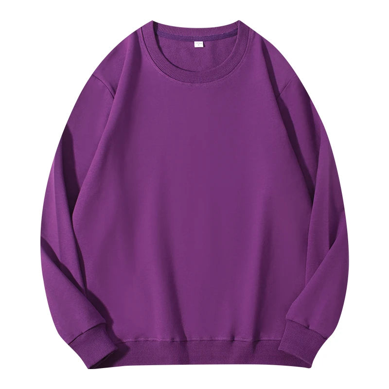 Autumn O-Neck Cotton Women's Sweatshirt Hoodies Basic Loose Casual Women Pullover Solid Sweatshirt Ladies Tops Factory Wholesale