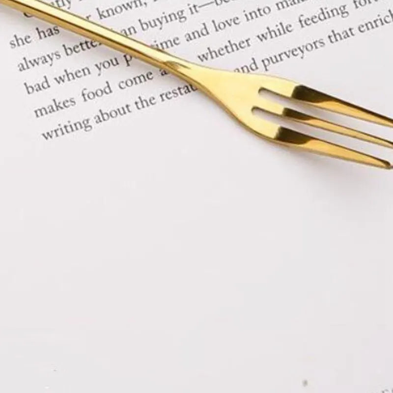 6PCS Creative Personality Stainless Steel Gold Spoons Tree Leaf Spoon Coffee Spoon Tea Spoon Home Restaurant Dessert Cutlery Set