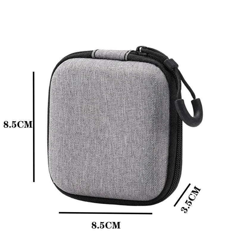Mini Grey Digital Storage Bag Hard EVA Case Portable Electronics Organizer for USB Cable Charger U Stick Travel Accessories