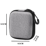 Mini Grey Digital Storage Bag Hard EVA Case Portable Electronics Organizer for USB Cable Charger U Stick Travel Accessories
