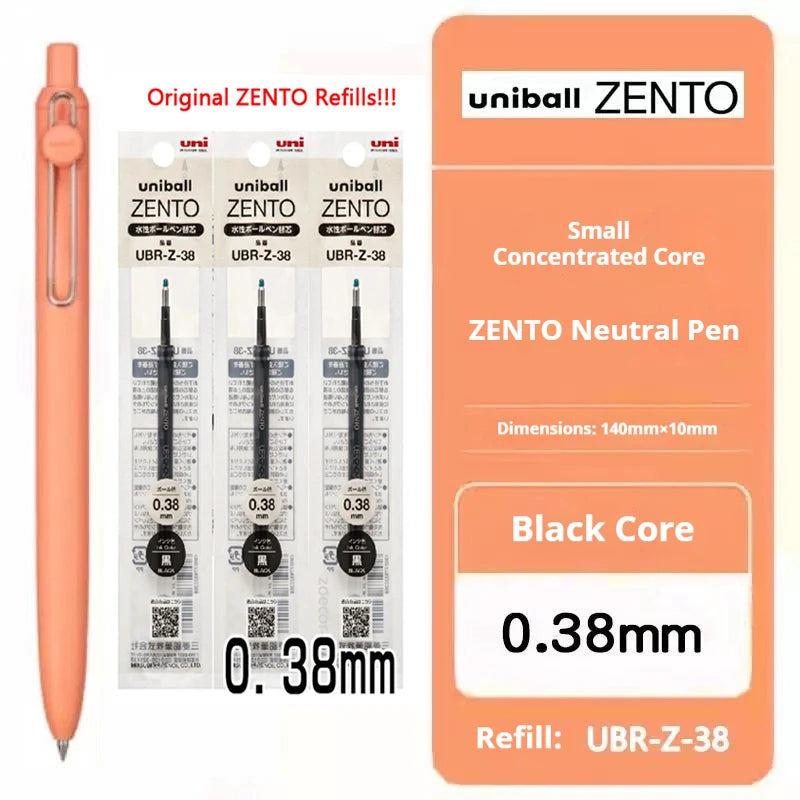 Uni-ball ZENTO Click Gel Pen,0.38/0.5/0.7mm Various Colors Water-based pen With Ergonomic Grip Smooth Writing for School&Office